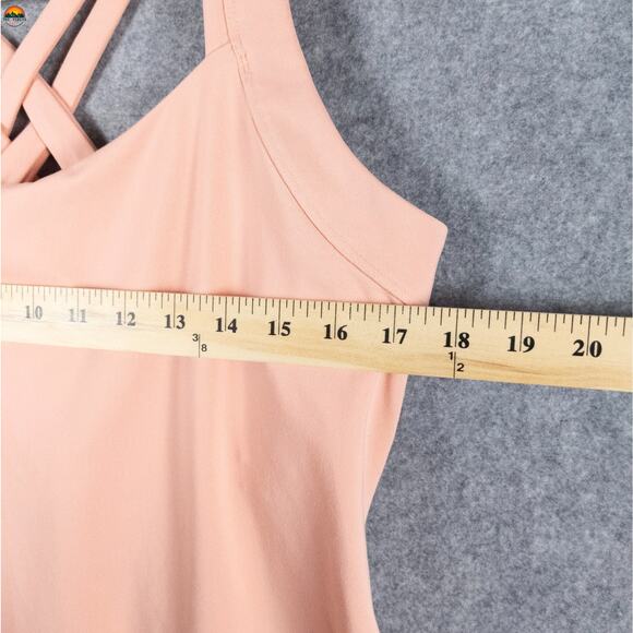 Lucy Racerback Tank Top Pink Peach Gymwear Athletic Built-In Bra yoga Women's XL - Picture 7 of 11